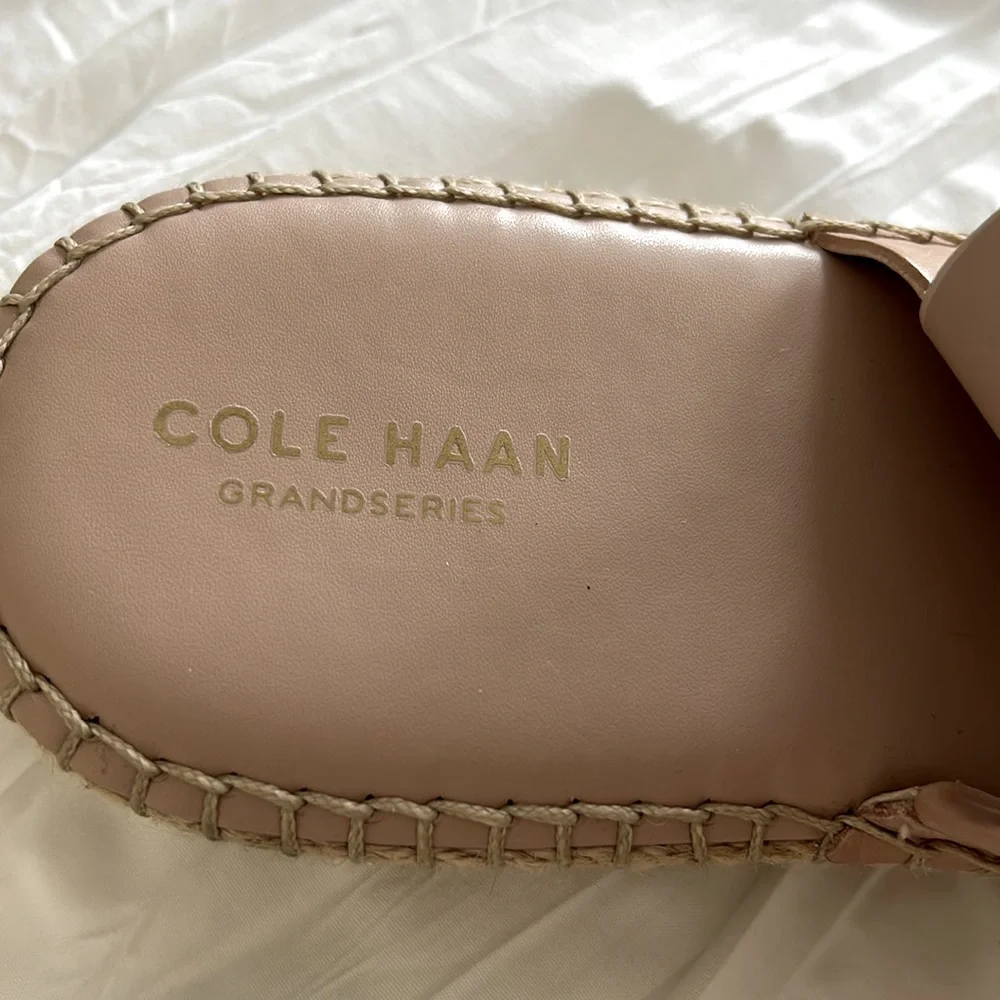 NWOT Cole Haan Women Grand OS Cloudfeel Pink/Snake Slingback Espadrille Size 10